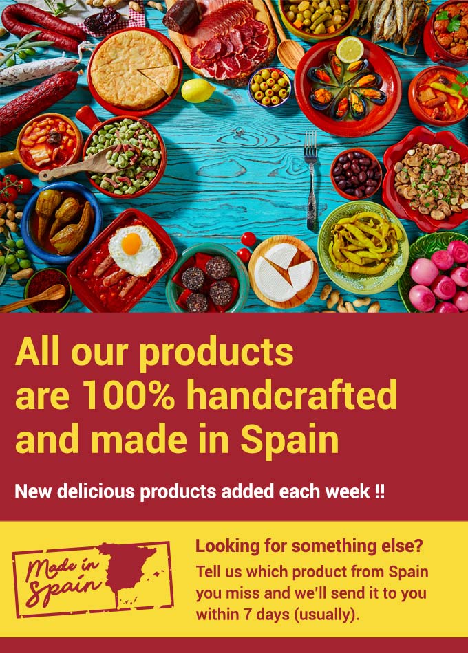 Spanish Club, buy online wine, ham, drinks, olive, charcuterie, tapas and pantry Tapas from Spain