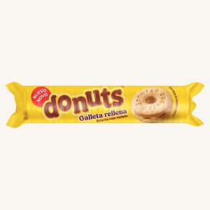 Donuts Biscuits filled with Donuts cream, tray with 12 units