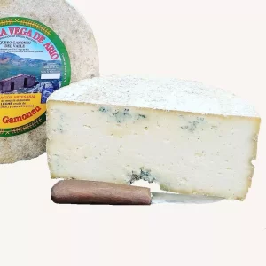 Vega de Ario Gamoneu DOP artisan cheese, cow and goat milk, from Asturias, half wheel
